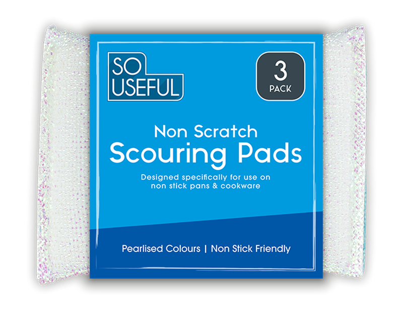 Wholesale Pearl Nonscratch Scouring Pads 3pk CDU