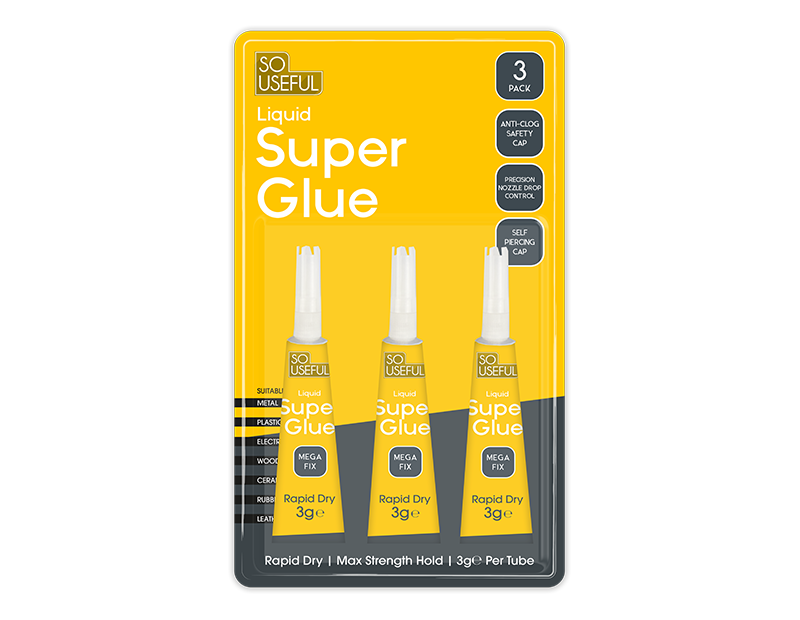 Wholesale Super Glue 3G 3pk CDU