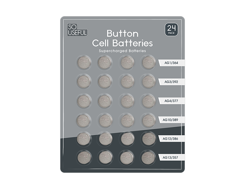 Wholesale Button Cell Batteries 24pk CDU