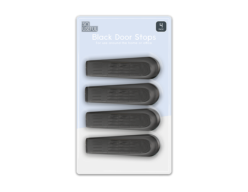 Wholesale Black Door Stops 4pk CDU
