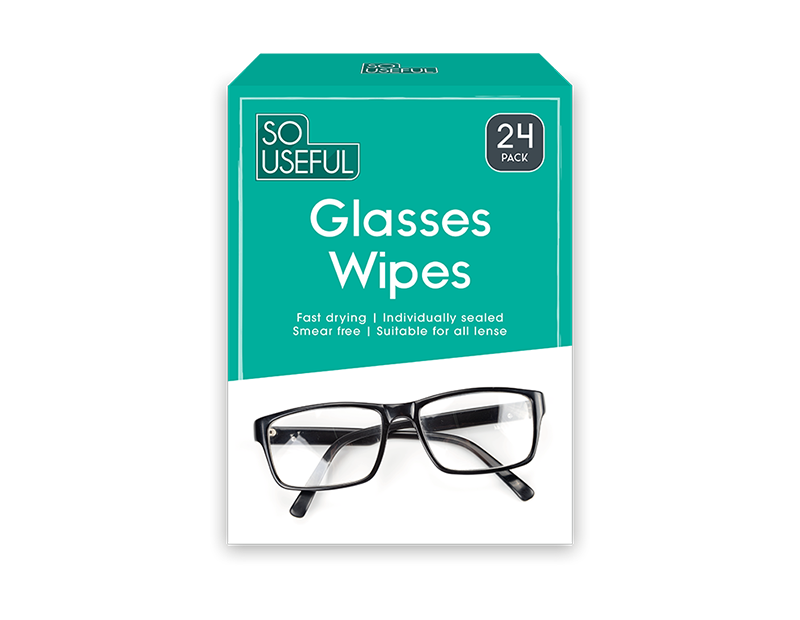 Wholesale Glasses Lens Wipes 24pk CDU