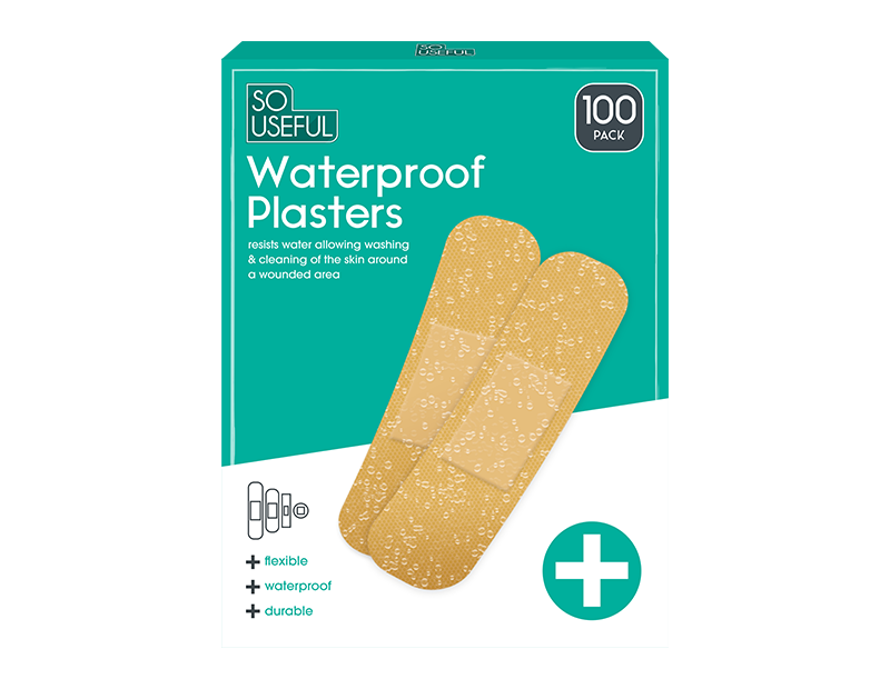 Wholesale Waterproof Plasters 100pk CDU