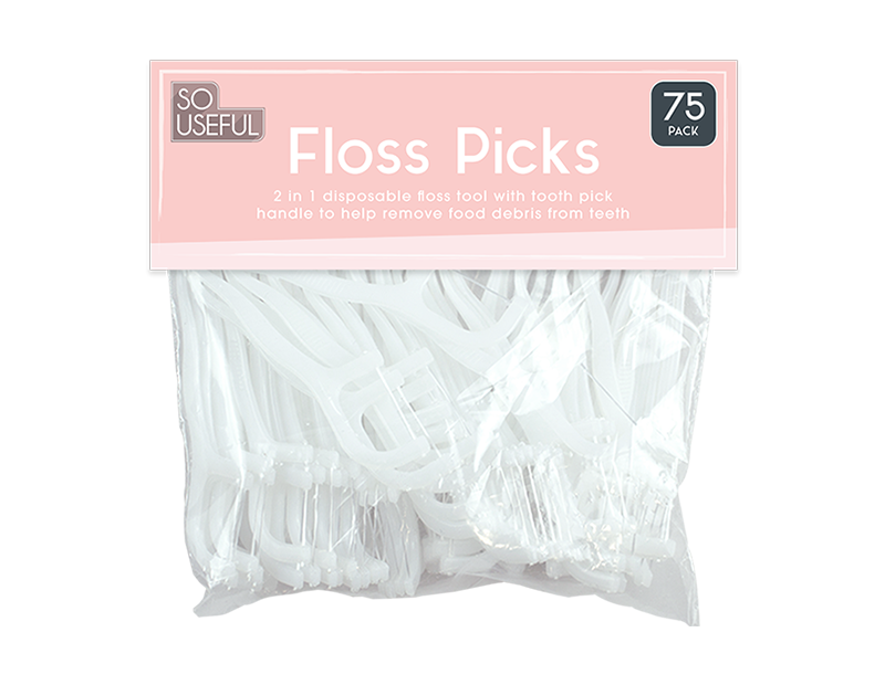 Wholesale Dental Floss Toothpicks 75pk CDU