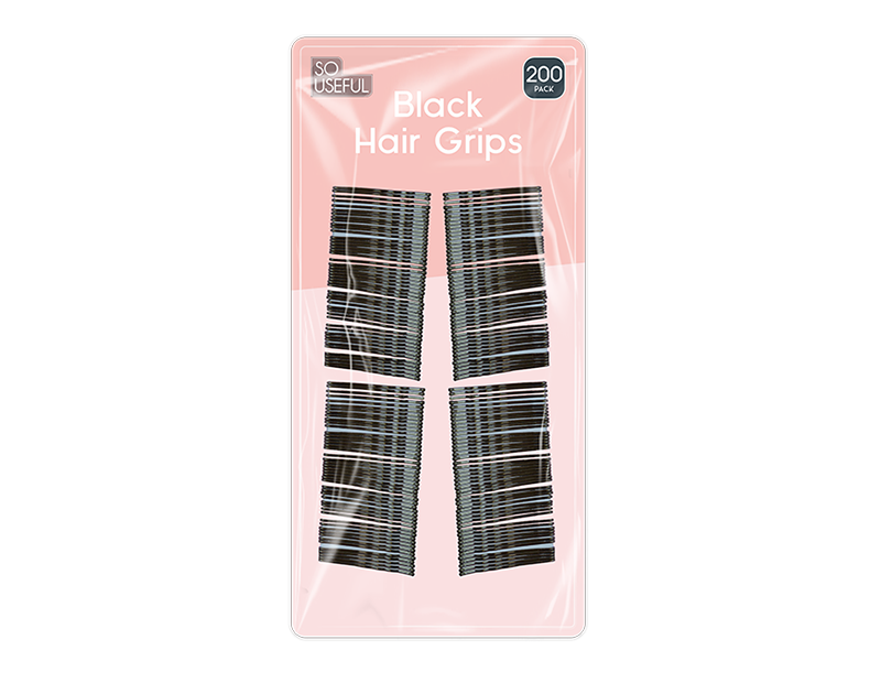 Wholesale Black Hair Grips 200pk CDU