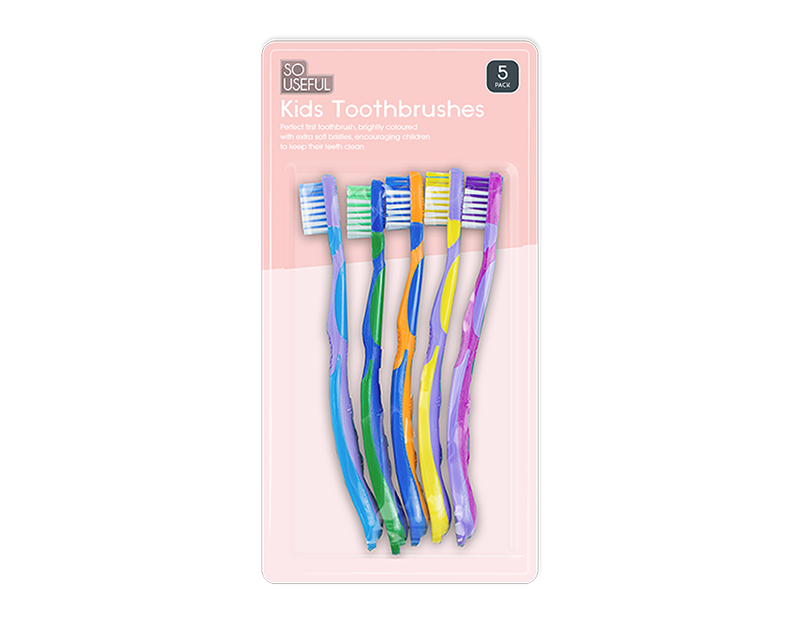 Wholesale Childrens Toothbrushes 5pk CDU