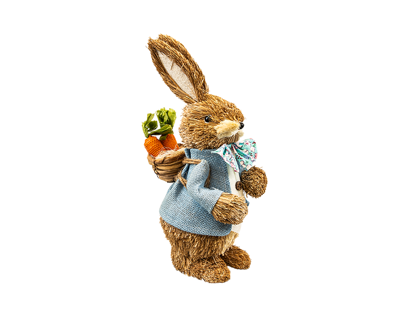 Wholesale Straw Bunny Figurine 32.5cm