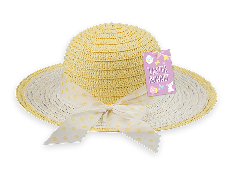 Wholesale Easter Bonnet with Ribbon PDQ