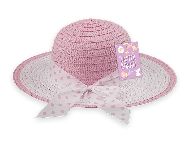 Wholesale Easter Bonnet with Ribbon PDQ