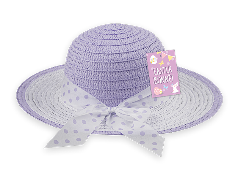 Wholesale Easter Bonnet with Ribbon PDQ