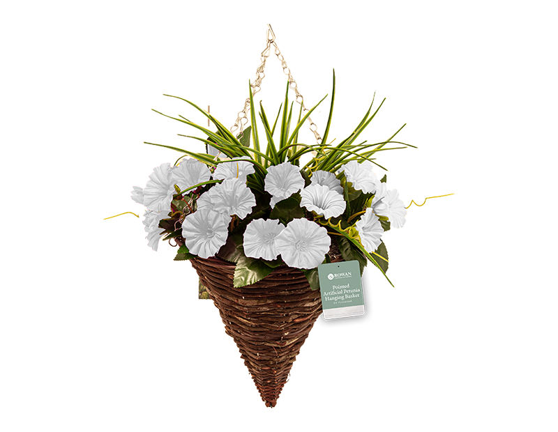 Wholesale Pointed Artificial Petunia Hanging Basket