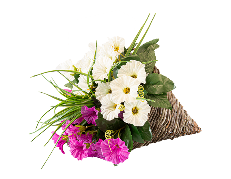 Wholesale Pointed Artificial Petunia Hanging Basket