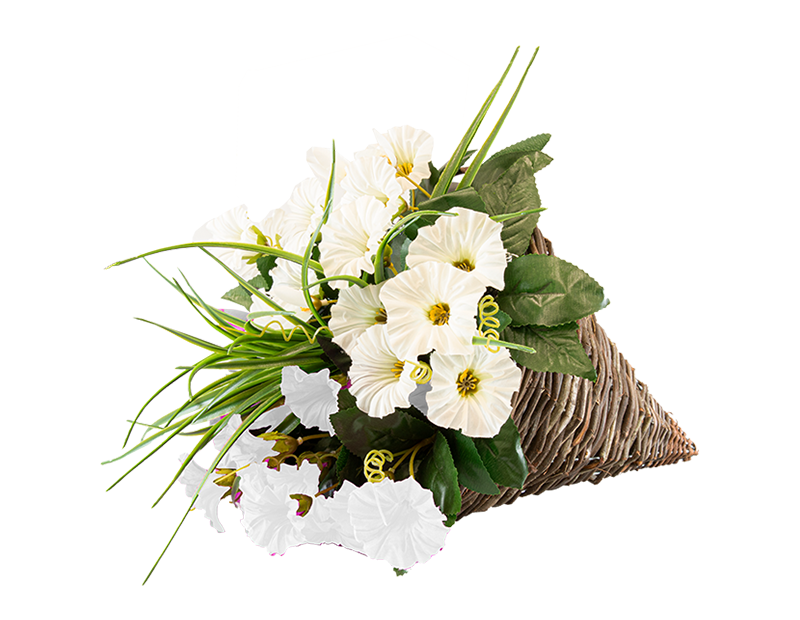 Wholesale Pointed Artificial Petunia Hanging Basket