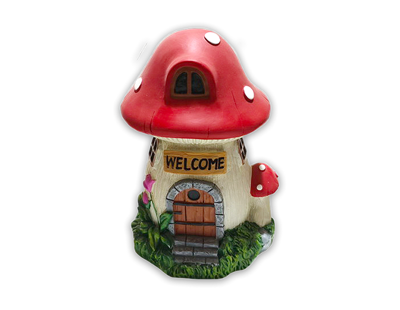 Wholesale Resin Mushroom House 17cm