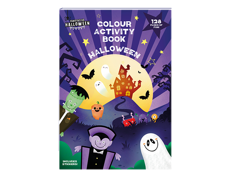 Wholesale Halloween Colour & Activity Book with Stickers PDQ