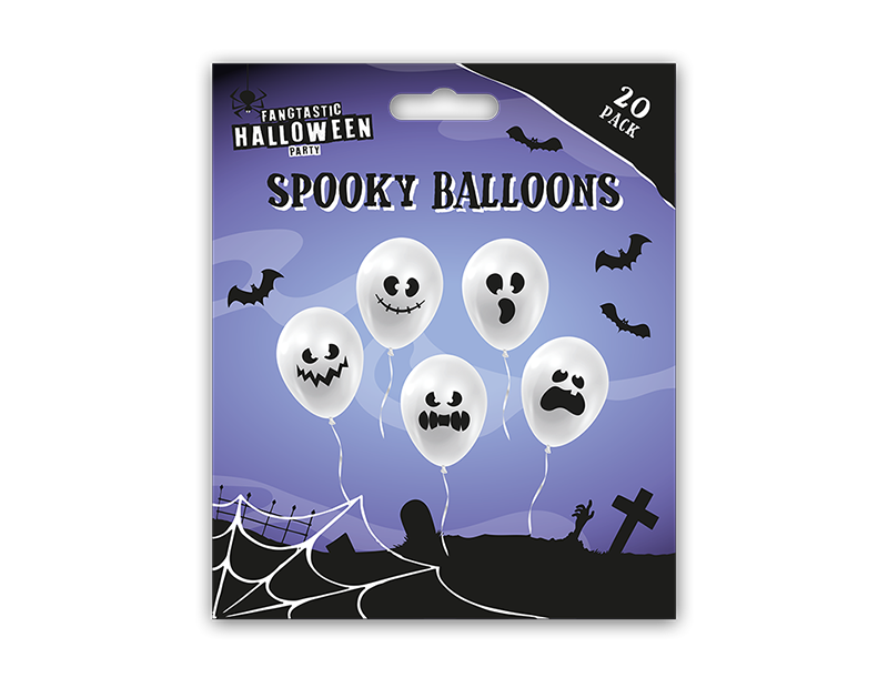 Wholesale Spooky Printed Balloons 20pk