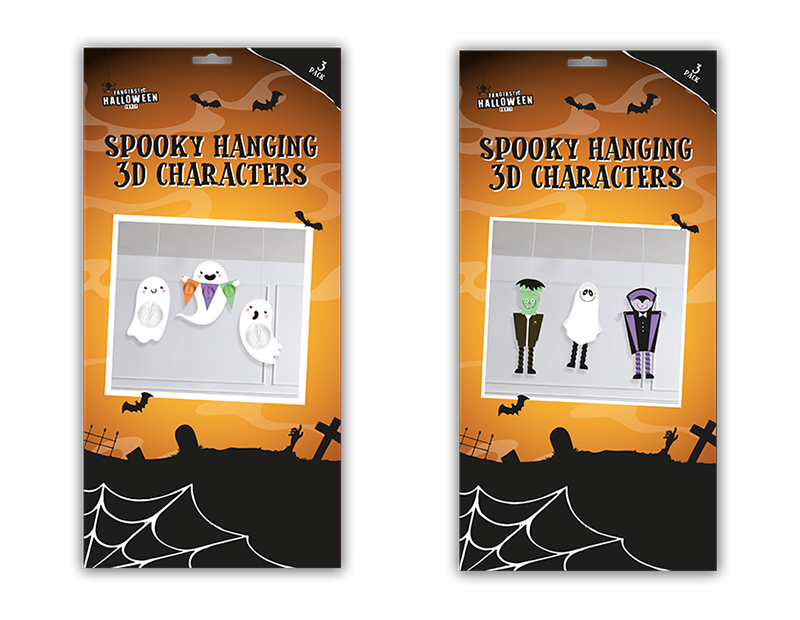 Wholesale Spooky 3D Hanging Card Characters