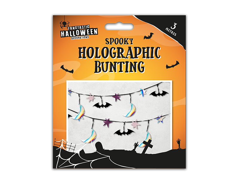 Wholesale Spooky Halloween Bunting 3M PDQ