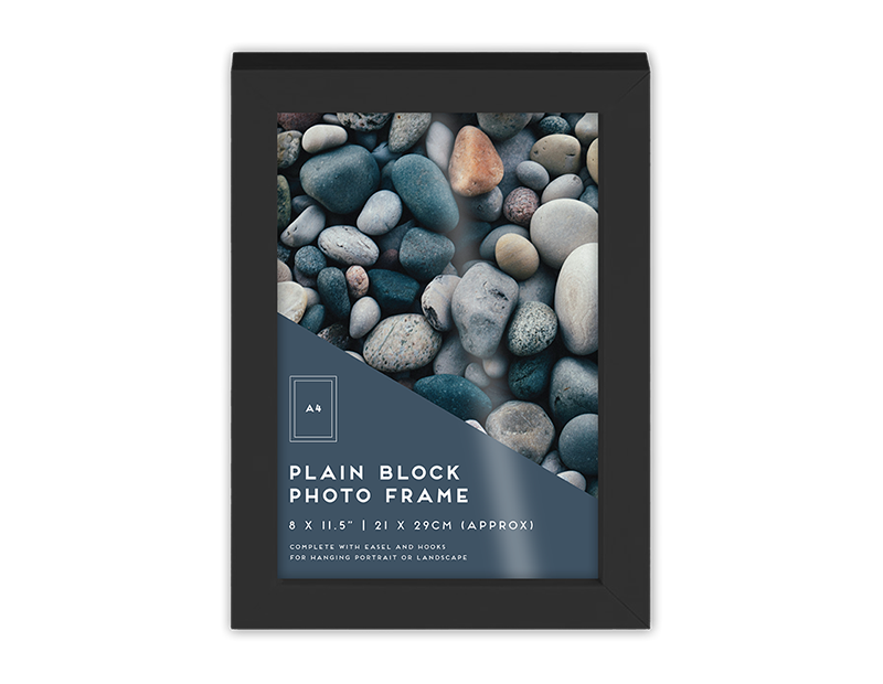 Wholesale Black Block Photo Frame A4 1pk PDQ