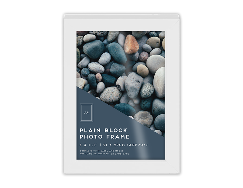 Wholesale White Block Photo Frame A4 1pk PDQ