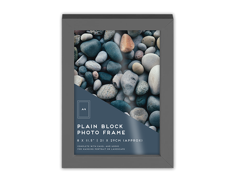 Wholesale Grey Block Photo Frame A4 1pk PDQ