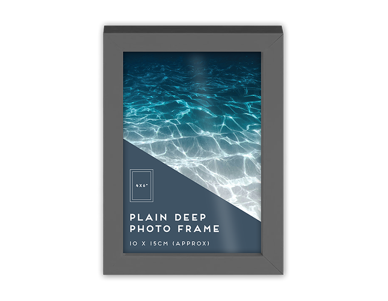 Wholesale Grey Photo Frame 4 X 6" 1pk PDQ