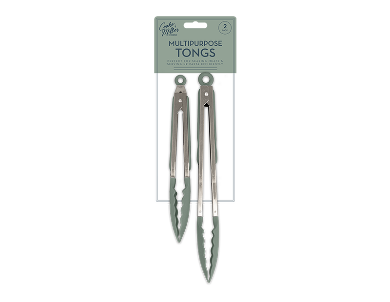 Wholesale Natural Multipurpose Tongs 2pk