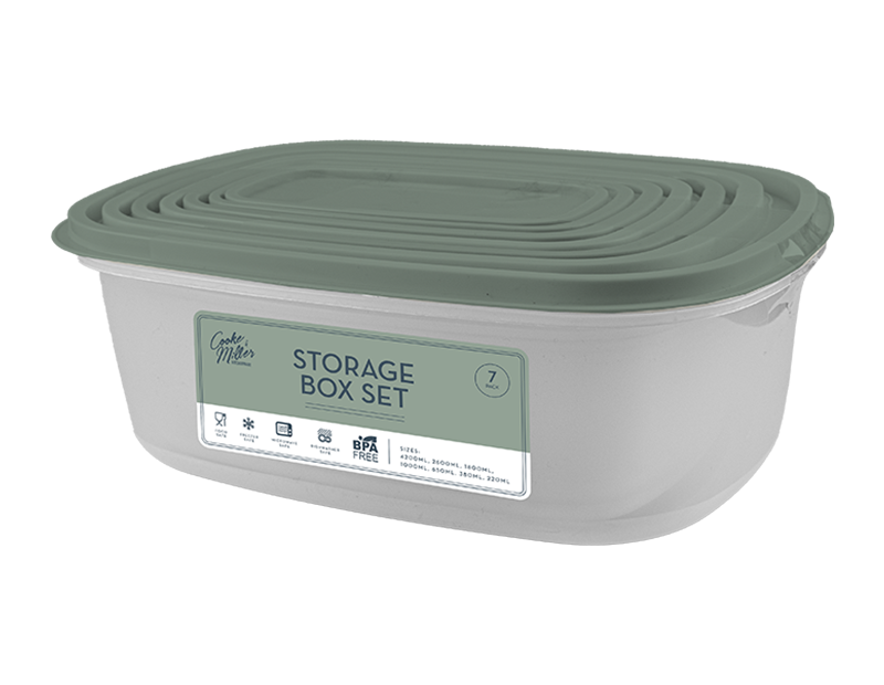 Wholesale Natural Storage Box Set 7pk