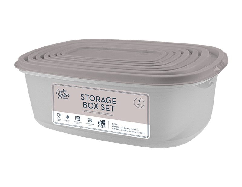 Wholesale Natural Storage Box Set 7pk