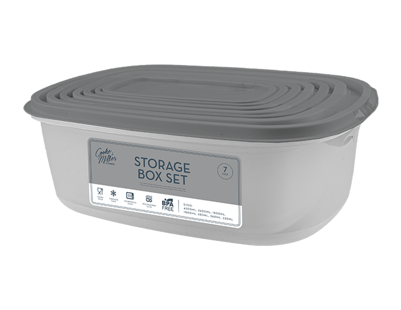 Wholesale Natural Storage Box Set 7pk