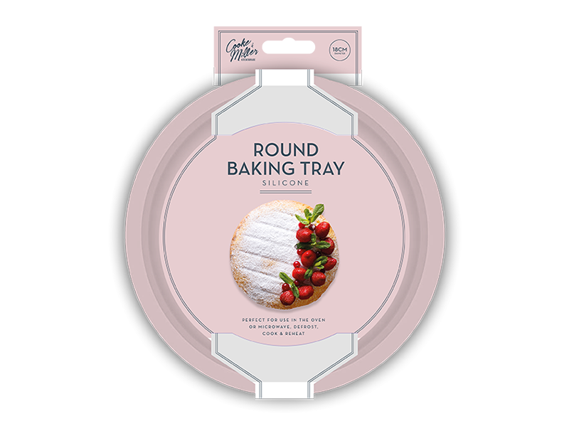 Wholesale Natural Silicone Round Baking Tray 18cm