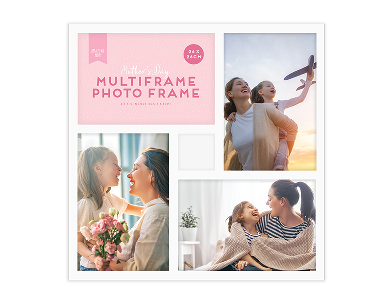 Wholesale White Multi-Aperture Frame 26cm x 26cm PDQ