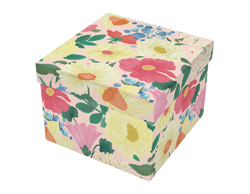 Wholesale Floral Pink Gift Box 16CM X 11CM