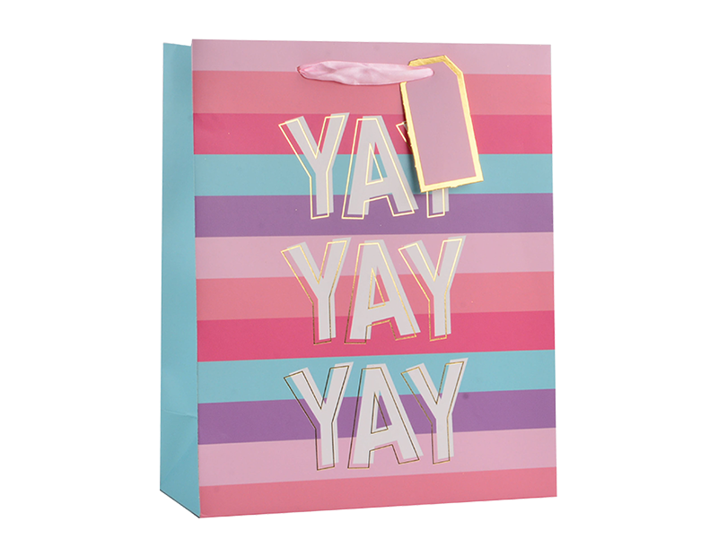 Wholesale Girls Foiled Medium Gift Bag 26x32x12cm