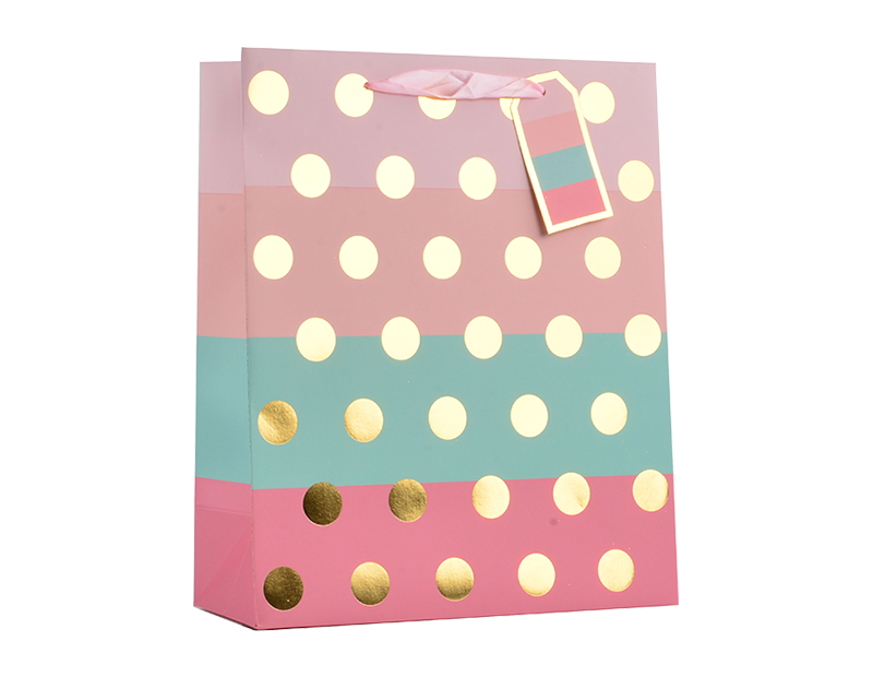 Wholesale Girls Foiled Medium Gift Bag 26x32x12cm