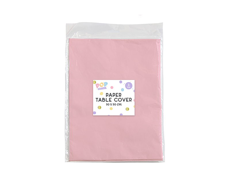 Wholesale Pastel Paper Table Cloths 3pk