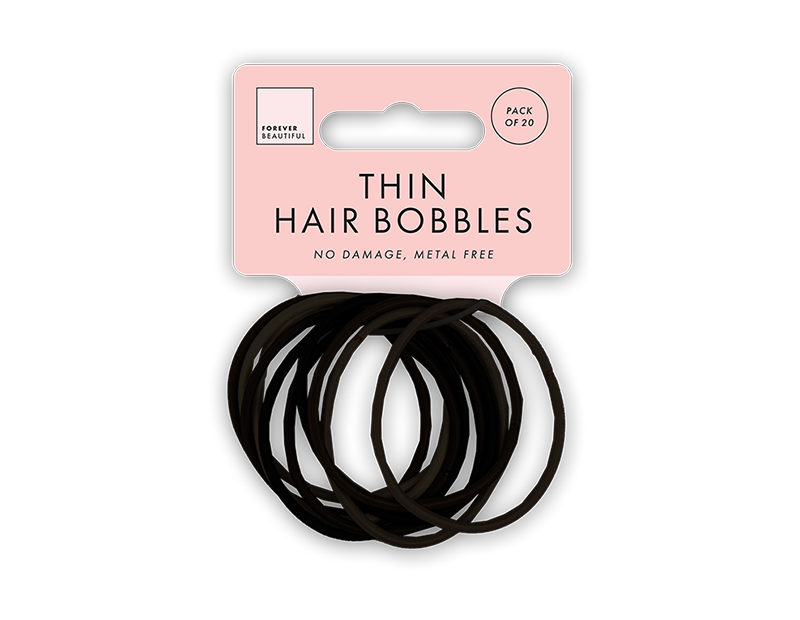 Wholesale Natural Thin Hair Bobbles 20pk