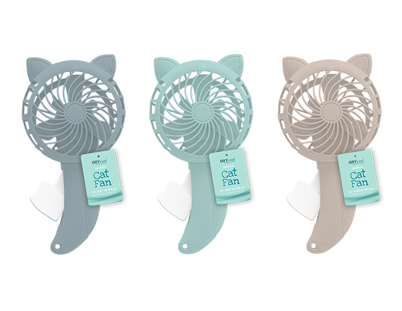 Wholesale Cat Handheld Fan PDQ