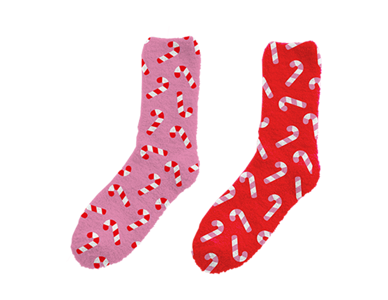 Wholesale Ladies Printed Soft Slouch Socks 2pk