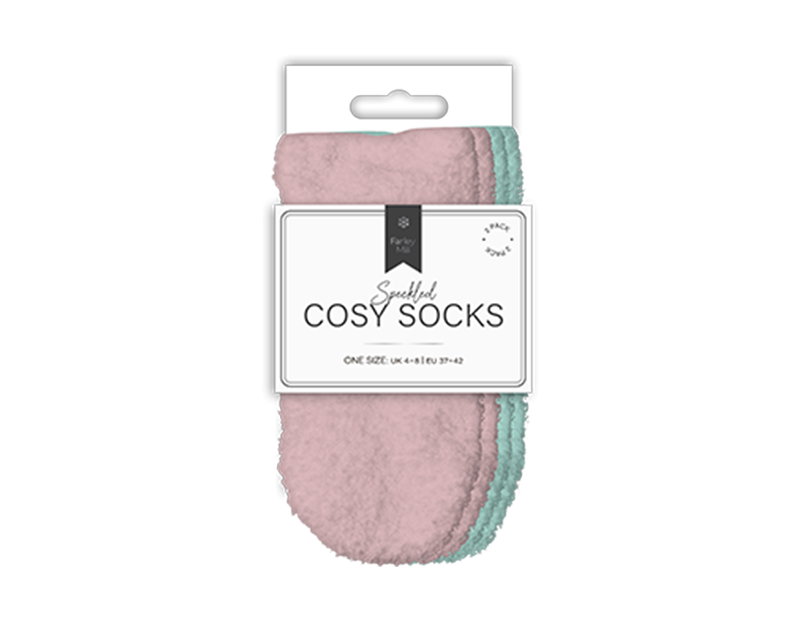Wholesale Ladies Mixed Cosy Socks 2pk