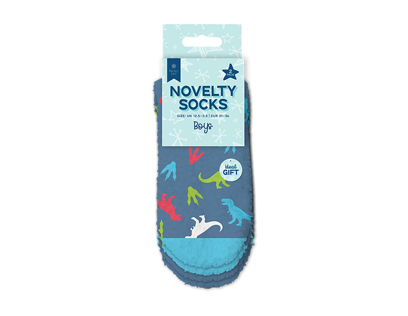 Wholesale Boys Novelty Cosy Socks 2pk