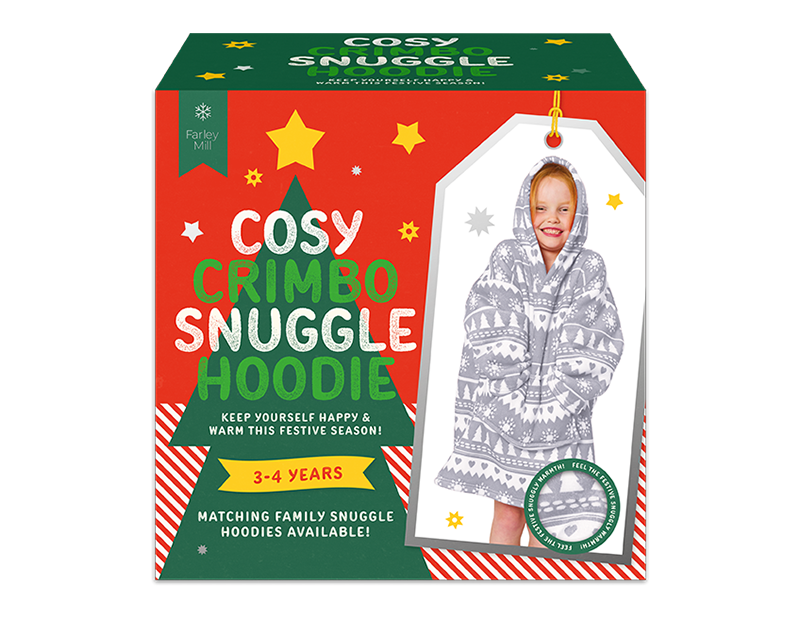Wholesale Younger Kids Printed Snuggle Hoodie