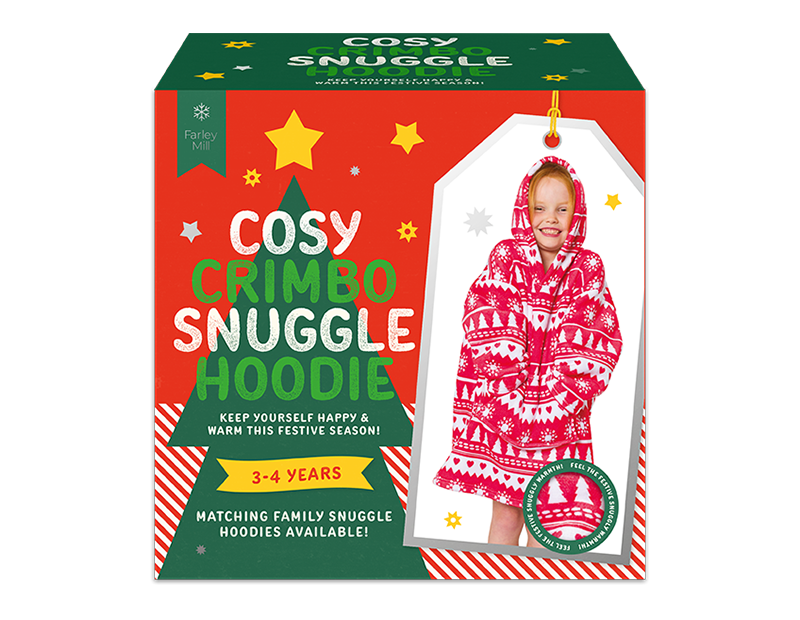 Wholesale Younger Kids Printed Snuggle Hoodie
