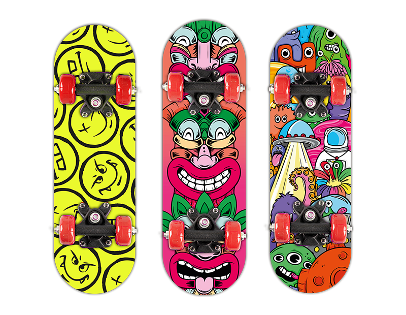 Wholesale Kids Printed Skateboard 17" PDQ