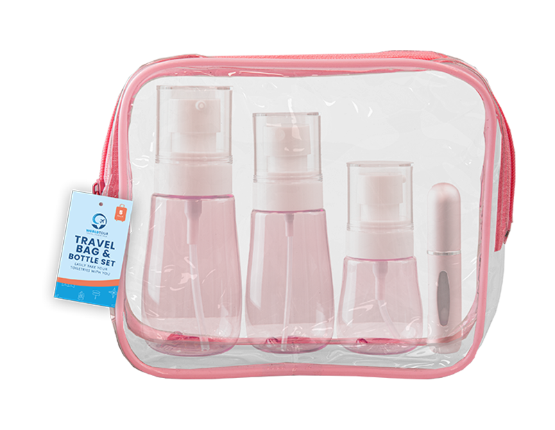 Wholesale Travel Bag and Bottle Set 5pc