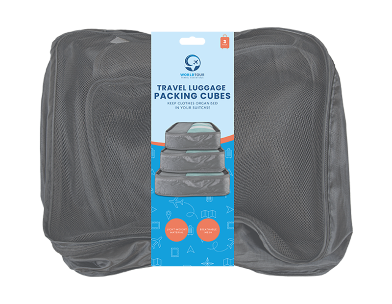 Wholesale Travel Luggage Packing Cubes 3pk