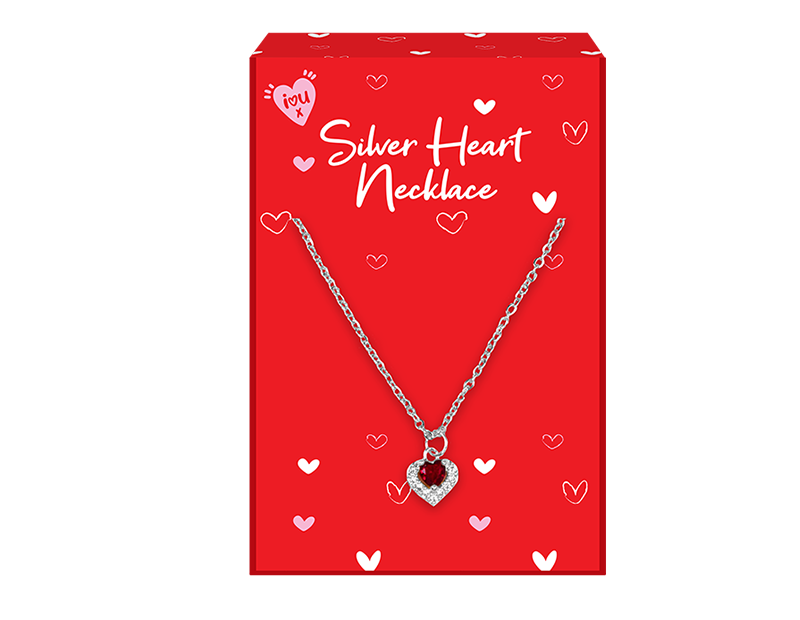 Wholesale Valentine's Day Silver Heart Necklaces PDQ