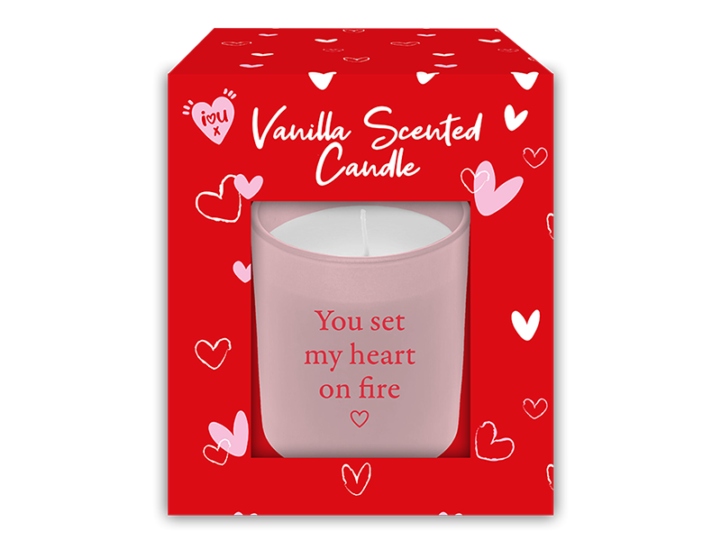 Wholesale Valentine's Day Vanilla & Rose Scented Candles