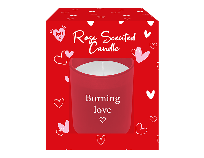 Wholesale Valentine's Day Vanilla & Rose Scented Candles