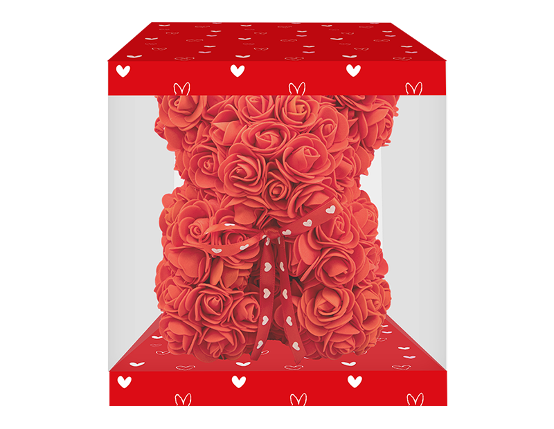 Wholesale Valentine Foam Rose Bear