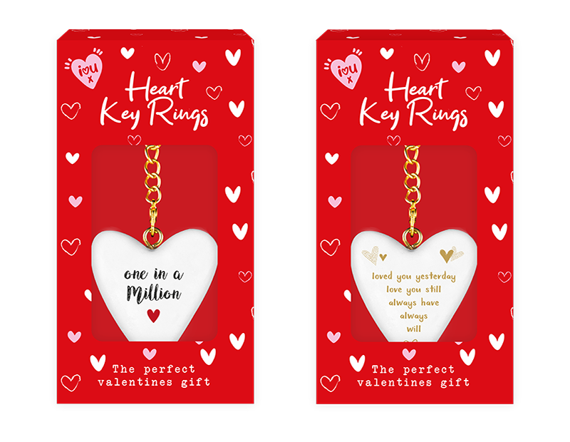 Wholesale Heart Keyring PDQ